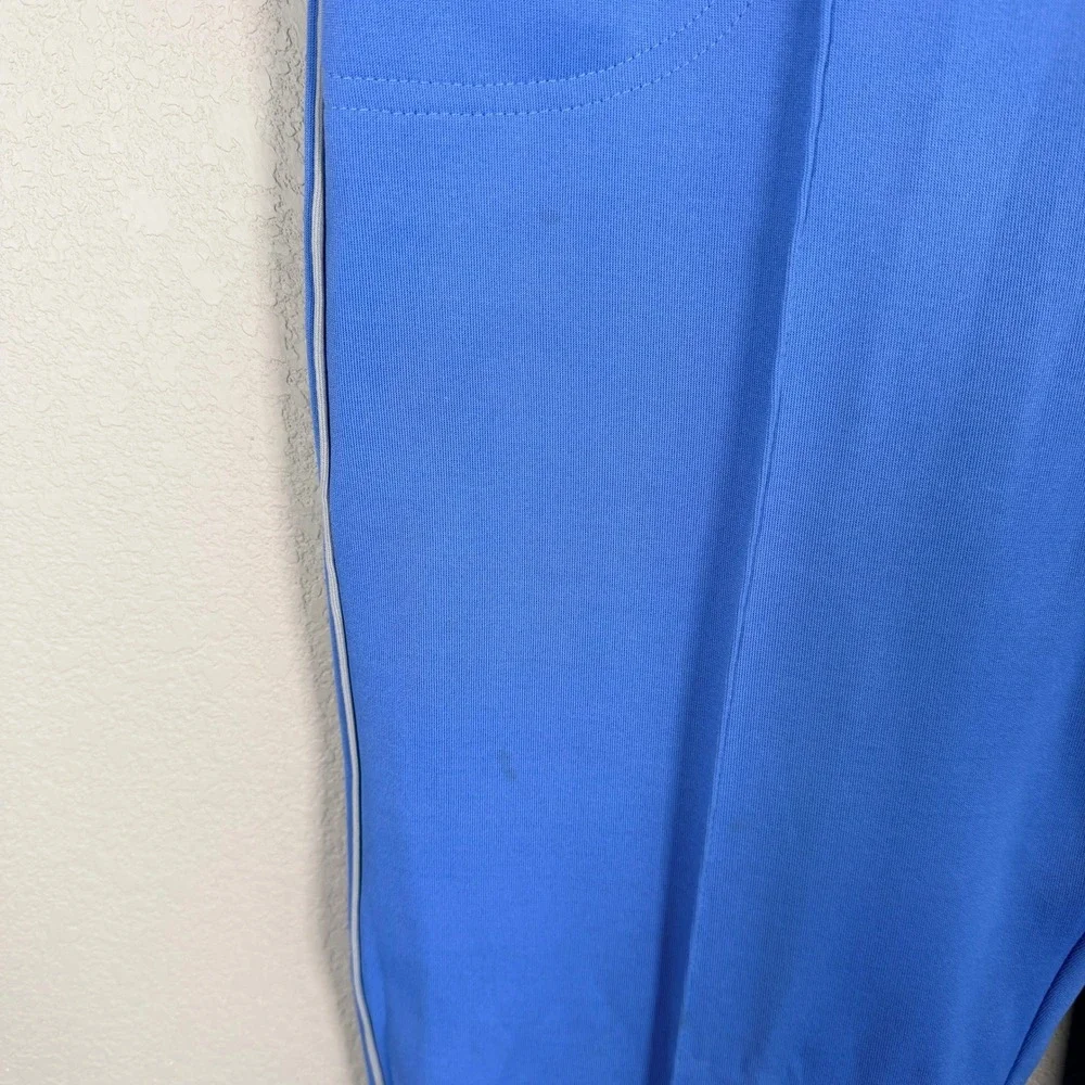 Vintage 70s Nike Track Pants Mens 2XL Blue‎ Stitched Crease Side Stripe